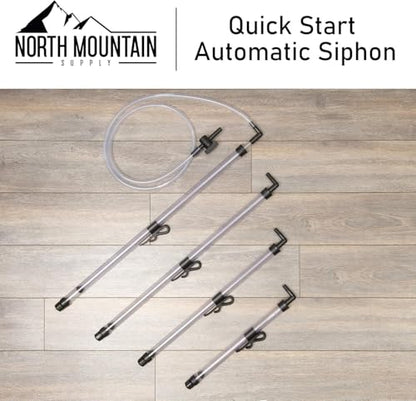North Mountain Supply Quick Start Automatic Siphon - 24 Inches, with Bucket Clip & Hose