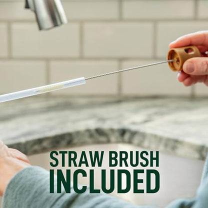 Scotch-Brite Greener Clean Bottle & Straw Brush Set with 2 Replaceable Bottle Brush Heads