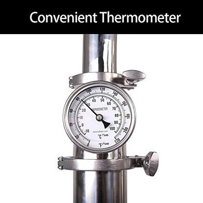 YUEWO Still 13.2Gal/50Litres Stainless Steel Wine Making Kit Water Distiller Home Brewing Kit for DIY Whisky Wine Brandy Gin Vodka - size: 13.2Gal/50Litres