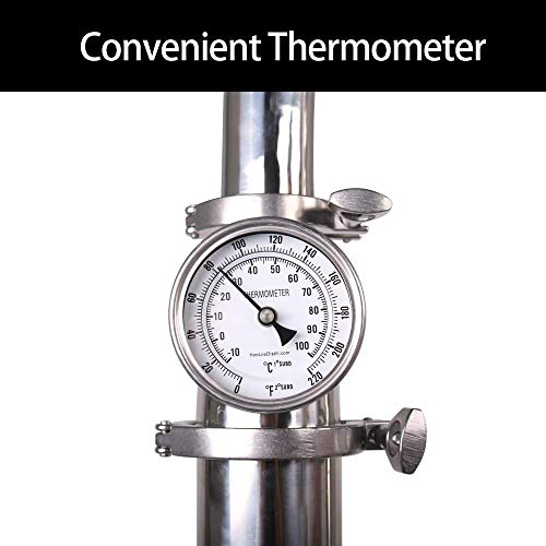 YUEWO Still 13.2Gal/50Litres Stainless Steel Wine Making Kit Water Distiller Home Brewing Kit for DIY Whisky Wine Brandy Gin Vodka - size: 13.2Gal/50Litres