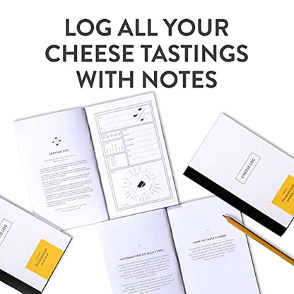 Formaticum Cheese Log & Pocket Journal - Must Have for Cheese Lovers for Making Cheese Notes and Journaling - Space for 55 entries - Cheese Book Measures 6 by 3.75 inch - style: QTY 1