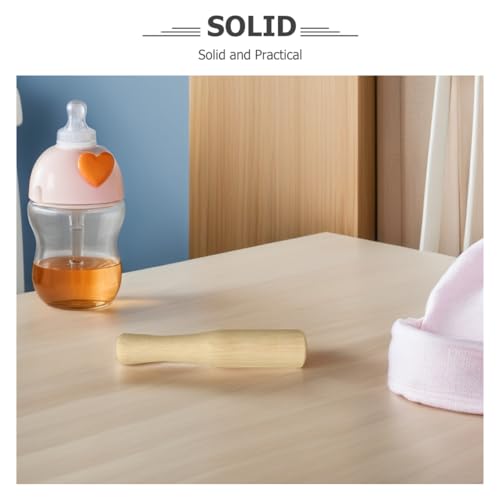 Cabilock Solid Wood Muddler 5.51 Inch Natural Wooden Pestle Grinding Rod Ergonomic Handle for Cocktails Sauces Purees and Baby Food Preparation