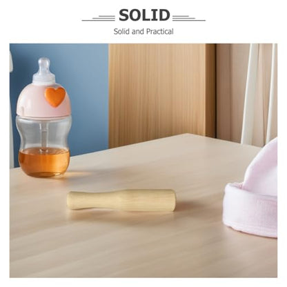 Cabilock Solid Wood Muddler 5.51 Inch Natural Wooden Pestle Grinding Rod Ergonomic Handle for Cocktails Sauces Purees and Baby Food Preparation