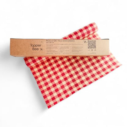 Beeswax Wraps – Reusable Food Wraps Keep Food Fresh Longer, Plastic Wrap Alternative, Eco-Friendly, BPA Free Storage - color: Red Squares