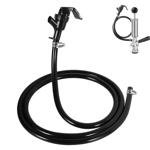 MRbrew 3 FT Keg Tap Line Beer Tubing Replacement Kit for Keg Pump Keg Tap, 3/16" Liquid Line Draft Beer Line with Picnic Tap Faucet Kegerator Dispenser PVC Tubing Kit for Cornelius Keg Beer Dispenser