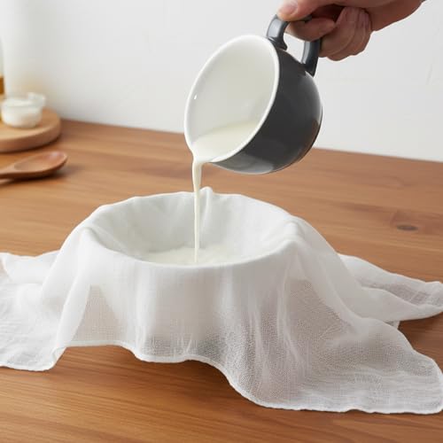 6 Pcs Cheesecloth Bags for Straining, 20x20Inch Unbleached Cotton Cheesecloth Cheese Cloths for Yogurt Nut Milk Baking