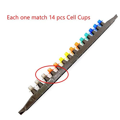 ZffXH JZBZ Beekeeping Queen Cell Cup Holder Frame Bar and Apiculture Mounted Queen Cell Cups Kit (2 Pcs Sides and 4 Pcs Cell Cup Holder Bars Plus 50 Pcs Cell Cups) Queen Rearing Frame for Bees