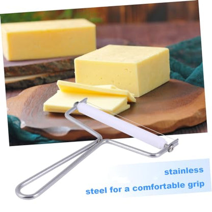 2pcs Stainless Steel Pastry Cutter Tool Cheese Knife for Kitchen Crinkle Slicer Multi Purpose Butter Scraper Easy Storage Design Efficient Cutting