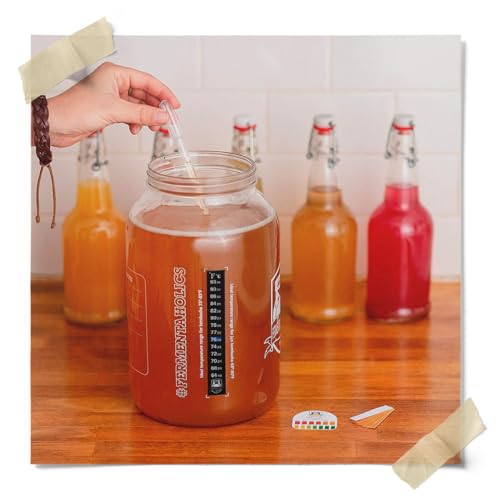 Fermentaholics Kombucha Brewing Starter Kit – USDA Certified Organic SCOBY & Tea, Complete Home Kombucha Making Kit with Culture, Kosher Certified - size: Complete Kombucha Brewing Kit