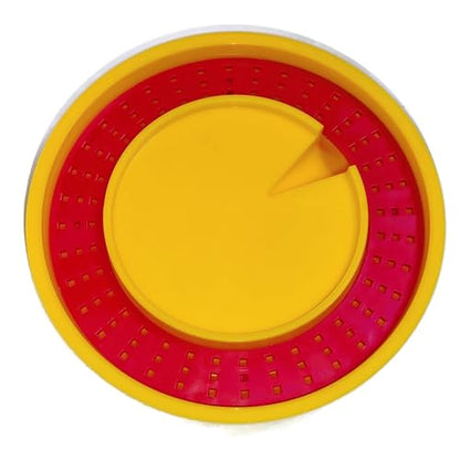 ZAVHOZ Bees Feeding Bowl Bee Feeder Hive Water Drinker Sugar Syrup Drinking Dispenser Tool Plastic Mesh Dish Beehive Watering Station Apiary Accessory Beekeeping Honey Production (Yellow) - color: Yellow