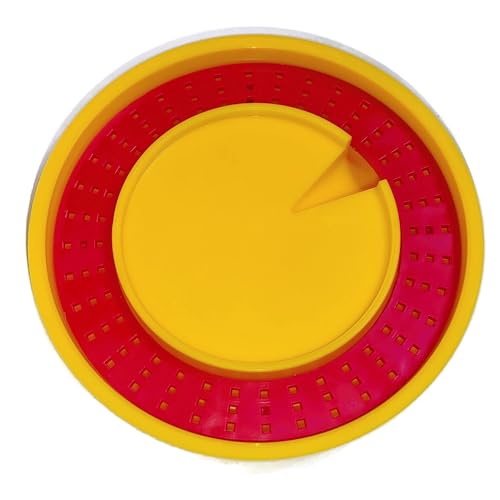 ZAVHOZ Bees Feeding Bowl Bee Feeder Hive Water Drinker Sugar Syrup Drinking Dispenser Tool Plastic Mesh Dish Beehive Watering Station Apiary Accessory Beekeeping Honey Production (Yellow) - color: Yellow