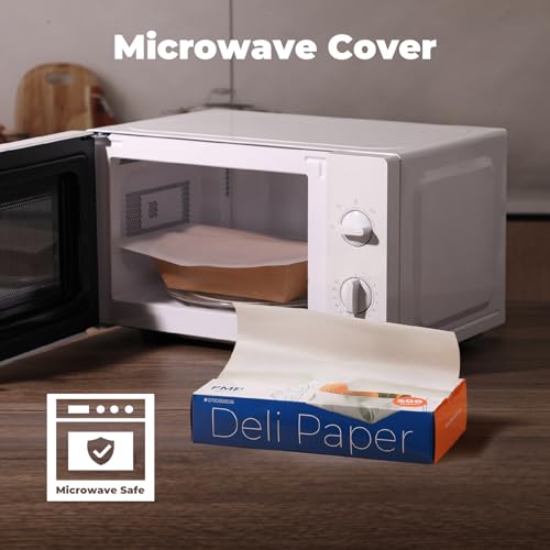 Fit Meal Prep [500 Pack] 10 x 10.75" Wax Paper Sheets for Food, Interfolded Precut Deli Pop Up Grease-Proof Sandwich Paper Wraps, Waterproof for Lunch, Food Basket, Microwave Cover, BBQ - size: 10 x 10.75"
