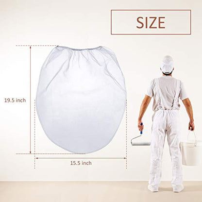 Patelai 30 Pcs 5 Gallon Paint Strainer Bags Regular Fine Mesh/Elastic Top Bag Strainers for Use with Paint Sprayers (White) - size: 5 Gallon