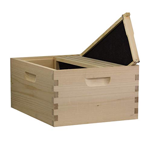 Amish Made in USA Complete Langstroth Beehive - The Starter Kit (Full Hive with 1 Deep & Accessories)