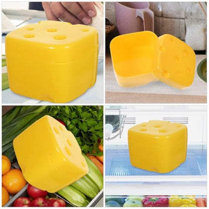 BESPORTBLE 2pcs Cheese Storage Boxes with Lid Design for Refrigerator Airtight Cheese Holder and Dairy Container Food-grade Preservation Containers for Kitchen and Restaurant Use