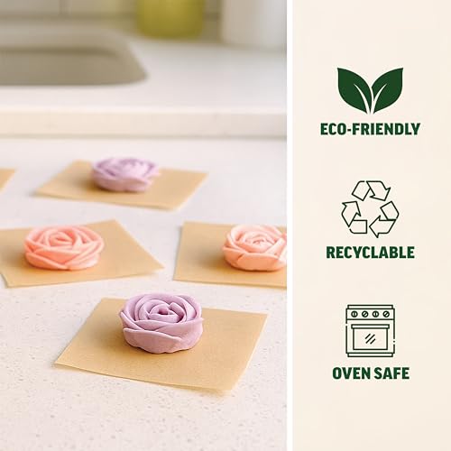 Zenlogy Unbleached Parchment Paper Squares 2x2 (400 Sheets) - Perfect for Storing Freezing Separating Baking Diamond Painting - size: 2x2 - 400 Sheets