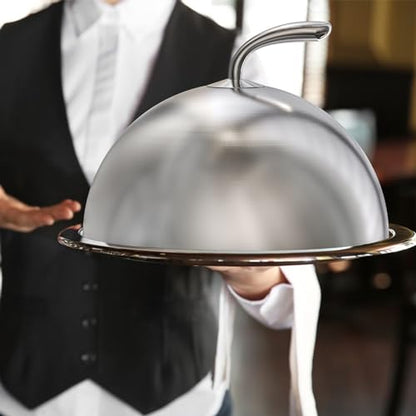 only fire Cheese Melting Dome,11 Inch Round Basting Cover with Handle, Stainless Steel Griddle Accessories for Flat Top Griddle Grill Indoor/Outdoor Kitchen, Backyard, Parties Cooking