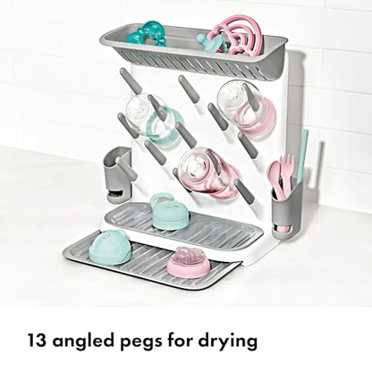 OXO Tot Expandable Drying Rack – Space-Saving Drying Rack | Newborn and Baby Essentials | Breastfeeding Essentials | Dry Baby Bottles | Save Space in Kitchen - size: Expandable
