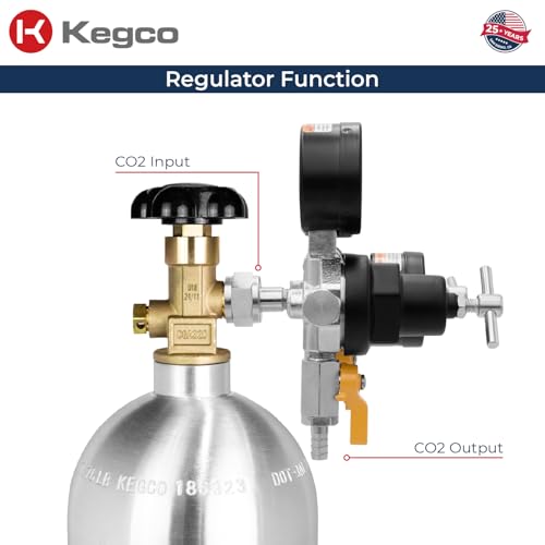 Kegco YH-76PRM-2 Commercial Grade Dual Body CO2 Draft Beer Regulator