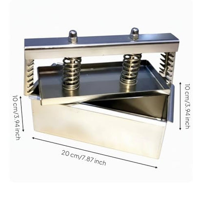 Stainless Steel Food Press Meat Shaping Tool Spring Compression Plate Effortless Cleaning Suitable for Kitchen Cooking Professional Use, 1.5KG, Removable Bottom - size: 1.5KG, style: Removable Bottom