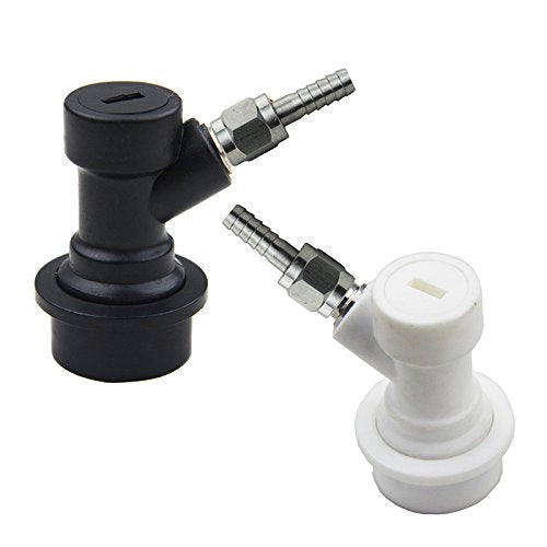 UP100 ONE Pair Ball Lock Corny Keg Disconnects + 2 Barb Connector Home Brew Beer Keg Parts for Cornelius Kegs