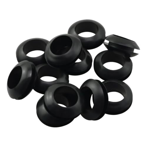 70PCS Fermentation Bucket Sealing Air Gaskets Mason Jar Rubber Gaskets 3/8inch ID for Straws Airlock Devices Air Release Valves Wine Fermentation Lids Black