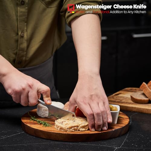 WAGENSTEIGER 100% Stainless Steel Butter Knife Spreader, Cocktail Cheese Knife for Condiments, Jam, Pastry & Butter, Ergonomic Handle Design, Perfect for Cutting or Spreading Cheese & Butter