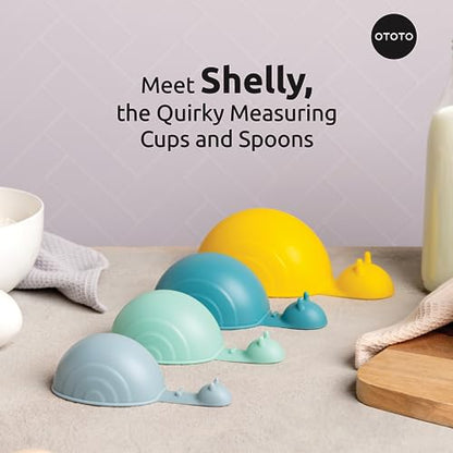 OTOTO Measuring Spoons Set - Teaspoons for Dry & Liquid Ingredients, BPA-free & Dishwasher Safe, Funny Gifts, Baking Accessories, Unique Kitchen Gadgets (Shelly) - style: Shelly