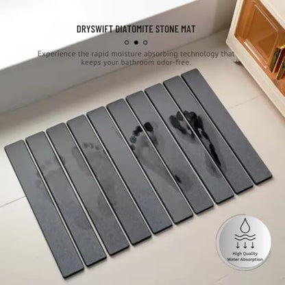 Large Stone Dish Drying Mat for Kitchen Counter – Collapsible Quick Drying Dish Mats | Versatile Dish Stone Drying Mat for Cups Dishes Bottles | Non-Slip Kitchen Sink Mat | (23″ × 15.5″) Dark Grey - color: Dark Gray