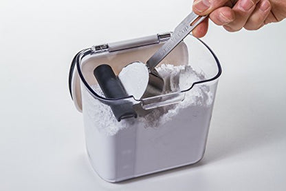 ProKeeper 1 Quart Airtight Powdered Sugar Storage Container – Grey,BPA-Free Plastic,(Pack of 12) - color: Grey, size: 1 Piece (Pack of 12)