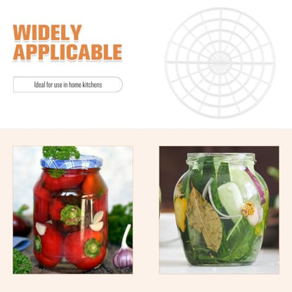Amosfun 5Pcs Pickle Press Plates 4.72In Mesh Strainers for Kimchi Fermentation Vegetable Canning Supplies Multi-Function Fermenting Kit