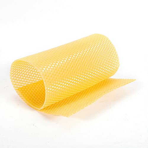 30PCS Beeswax Sheets Natural Beewax Foundation Sheets for Honey Bee Nest Extractation and Candle Making, 30 PCS Beekeeping Foundation Honey Bee Hive Tool 7.7X 16.3