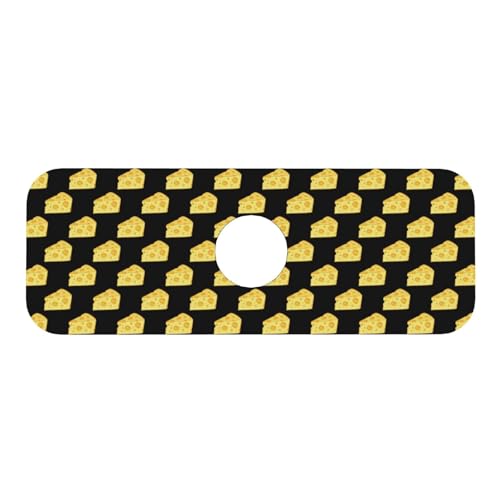Cheese Faucet Mat For Kitchen Sink, Absorbent Countertop Protector, Quick Dry Sink Splash Guard Pad, Waterproof Draining Mat 15" X 5.5" - color: Style 3