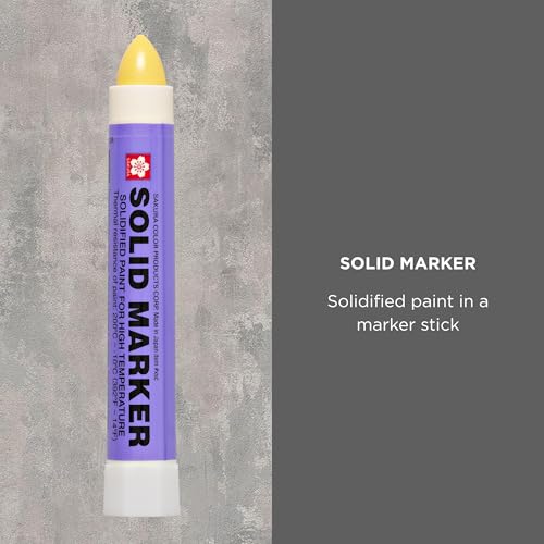 Sakura Solid Paint Markers - Permanent Marker Pens - Window, Wood & Glass Marker - Yellow Paint - 1 Pack - color: Yellow Paint