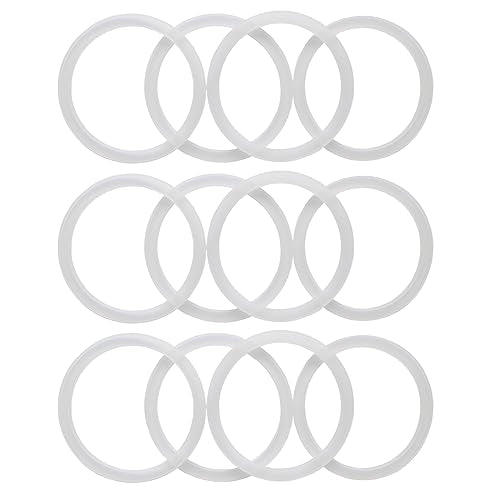 86mm/3.39" Wide Mouth Mason/Ball Jar Silicon Gaskets, Seals, Sealing Rings Replacement Reusable Airtight and Leak-Proof, BPA-Free and PVC-Free 12 Pack - Not for Canning