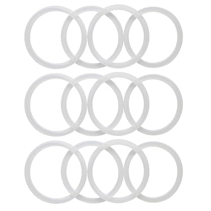 86mm/3.39" Wide Mouth Mason/Ball Jar Silicon Gaskets, Seals, Sealing Rings Replacement Reusable Airtight and Leak-Proof, BPA-Free and PVC-Free 12 Pack - Not for Canning