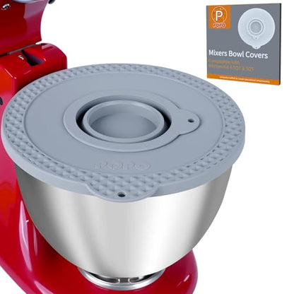 Silicone Mixers Bowl Cover Compatible with KitchenAid 4.5-5 Quart Tilt-Head Stand Mixers Bowl (Grey) - color: Gray