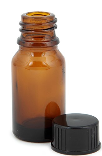 Vivaplex, 24, Amber, 10 ml (1/3 oz) Glass Bottles, with Lids