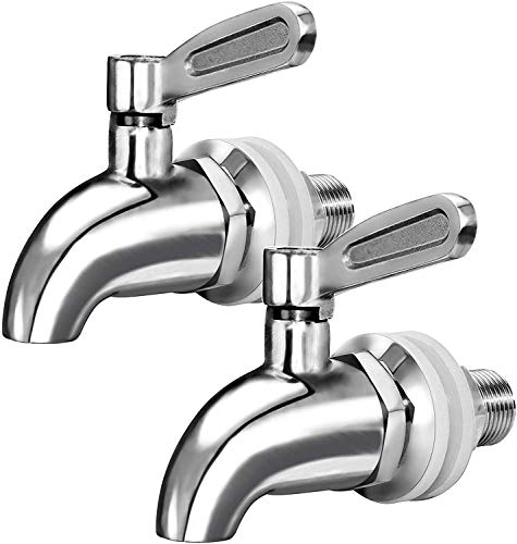 Replacement Spigot for Beverage Dispenser, Stainless Steel Spigot for Water Dispenser, Drink Dispenser Faucet, fits Berkey and other Gravity Filter systems as well, 2 Pack