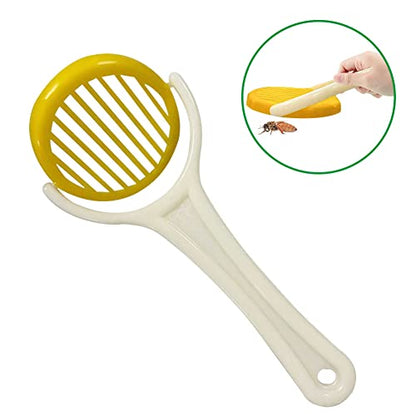 2 Pieces Queen Catcher Queen Bee Marker Queen Bee Cage Queen Bee Catcher Bee Queen Marking Catcher Queen Bee Marking Cage Beekeeper Tool Accessory, Yellow