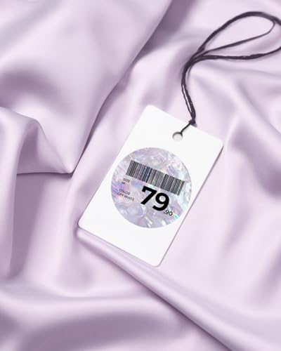 MUNBYN 2 Inch Round Shell Texture Thermal Labels, Direct Waterproof Circle Thermal Sticker Labels for Small Business, 500 Sheets/Roll (Purple) - color: Purple, size: 2"