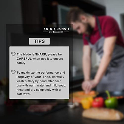 8 inch Japanese High Carbon Stainless Steel Chef Knife, Professional Extra Sharp Wide Cook Knife with Non-slip Ergonomic Handle, for Kitchen Home Restaurant - color: Black