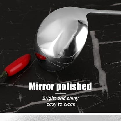 Gravy Ladle 7.9'' Stainless Steel Silver Small Ladle Sauce Soup Ladles Mirror Polished Kitchen Utensil for Spooning Gravy Sauce Soup