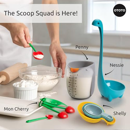 OTOTO Penny Penguin Silicone Measuring Cups for Cooking - 500ml Cute Measuring Cups for Baking, BPA-Free, Microwave Safe, Penguin Gifts, Cute Kitchen Accessories, Funny White Elephant Gifts - style: Penny