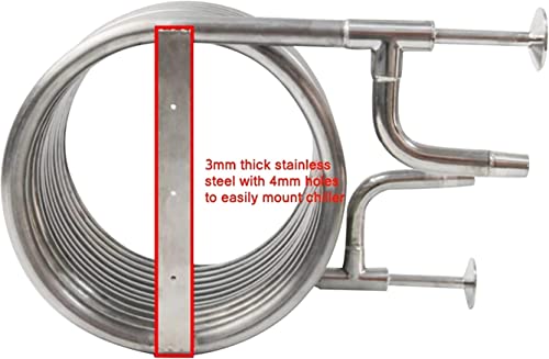Counterflow Wort Chiller - Homebrew Beer Cooler 14' Stainless Steel Beer Cooling Coil Pipe with 2 Out Channel (3/4'' & 1/2'' Thread)