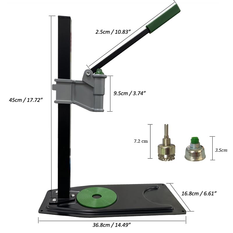 Manual Bottle Capper Tool Multifunctional detachable 26mm side puller capping head,Heavy Duty Strong Metal Easy Action Bench Bottle Capper, Adjustable Height Beer Bottle Capping for Home Brewing