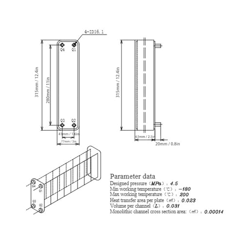 Stainless Steel Plate Heat Exchanger for Beer Wort Chiller in Laboratories