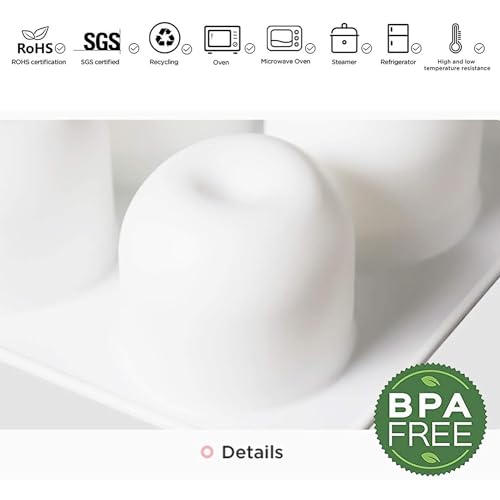 OCPO KITCHEN Apple Silicone Mold for Baking Mousse Cake Dessert Pastry Chocolate Fruit Pudding Jelly Ice Cream Christmas Cake Decoration Mold, Non-Stick and Easy Release, Apple Shape (8-Cavity) - style: Apple (8-Cavity)