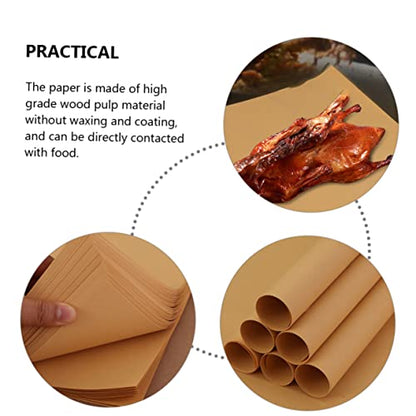 300sheets Paper Kraft Paper Food Wraps for Bread Sandwiches French Fries Cheese Storage
