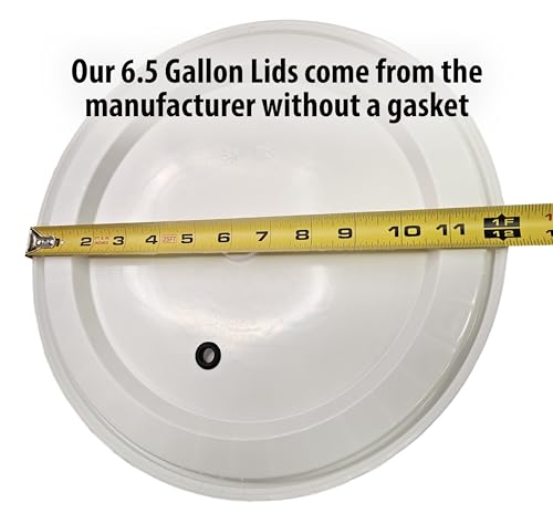 6.5 Gallon Plastic Drilled and Grommeted Lid Fits 6.5 Gallon Fermenters